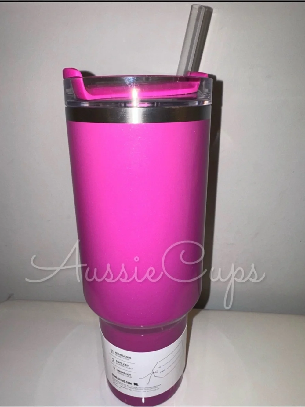 Stanley Punch Shimmer, Pink Insulated Tumbler with Handle & Straw Quencher 40 oz - Picture 5 of 10